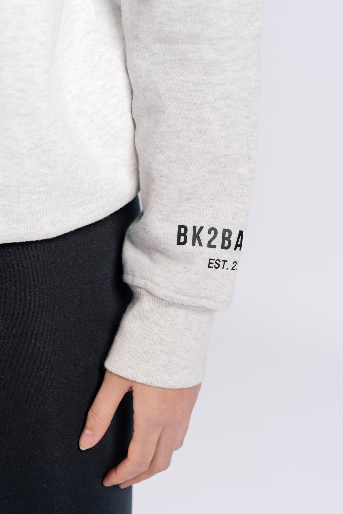 BK2BASICS CREWNECK SWEATSHIRT- GREY MARLE