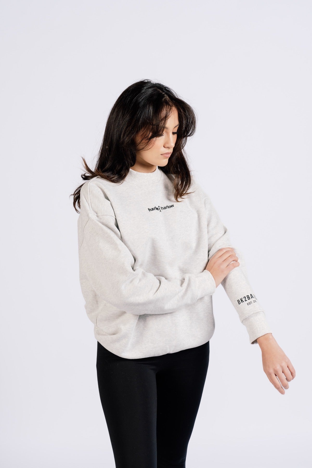 BK2BASICS CREWNECK SWEATSHIRT- GREY MARLE