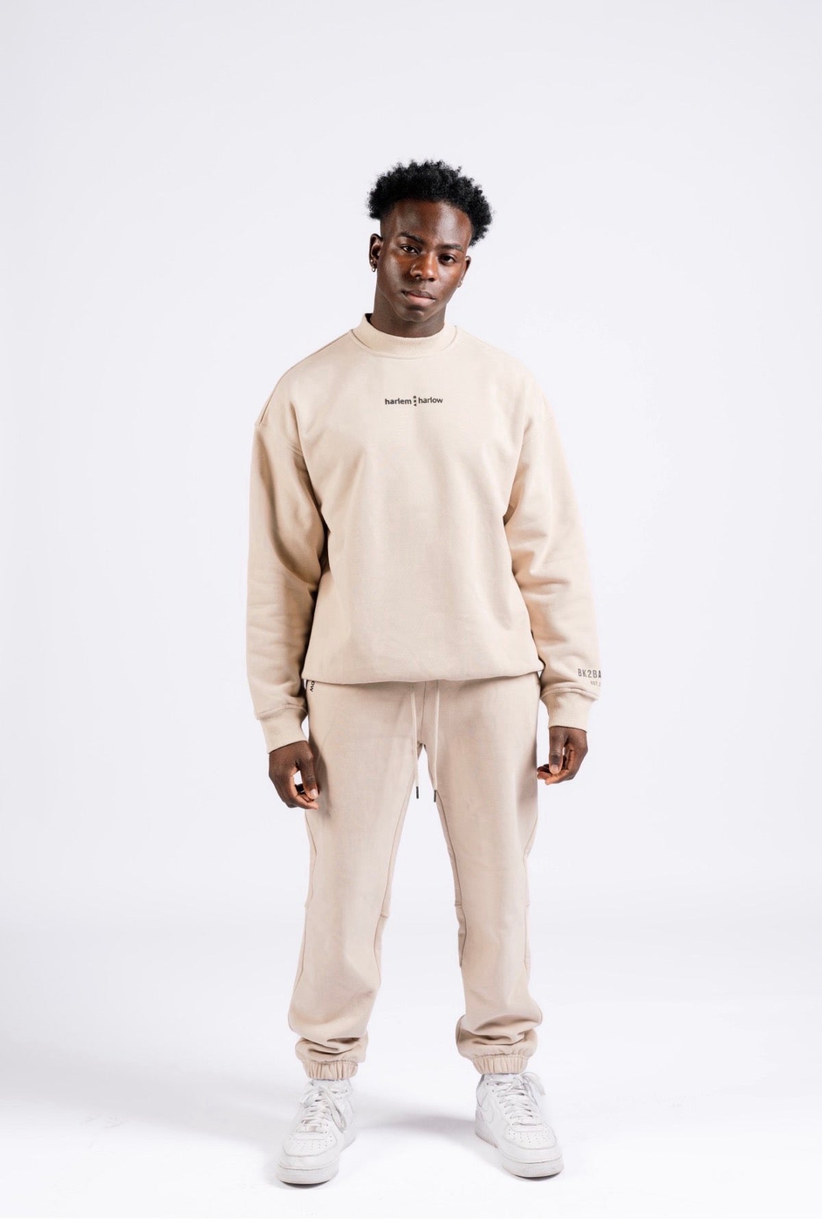 BK2BASICS  CREWNECK SWEATSHIRT- SAND