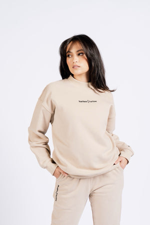 BK2BASICS  CREWNECK SWEATSHIRT- SAND