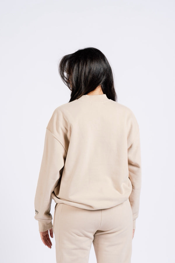 BK2BASICS  CREWNECK SWEATSHIRT- SAND