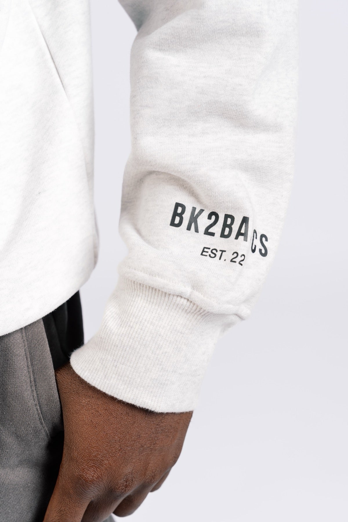 BK2BASICS CREWNECK SWEATSHIRT- GREY MARLE