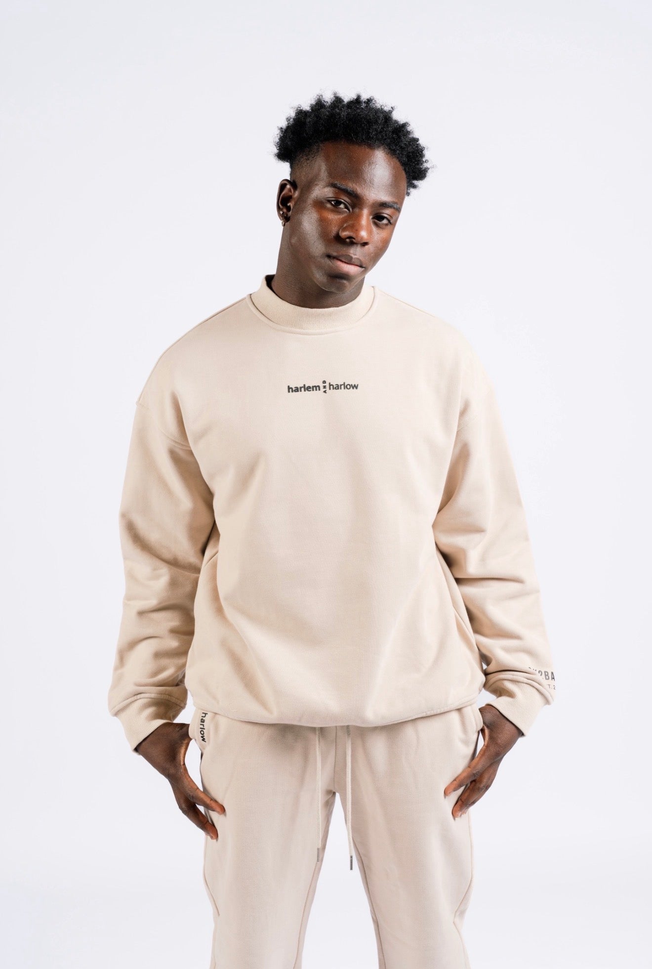 BK2BASICS  CREWNECK SWEATSHIRT- SAND